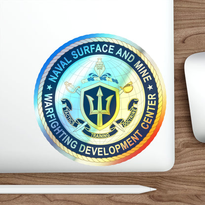 Naval Surface & Mine Warfighting Dev Center (U.S. Navy) Holographic STICKER Die-Cut Vinyl Decal-The Sticker Space