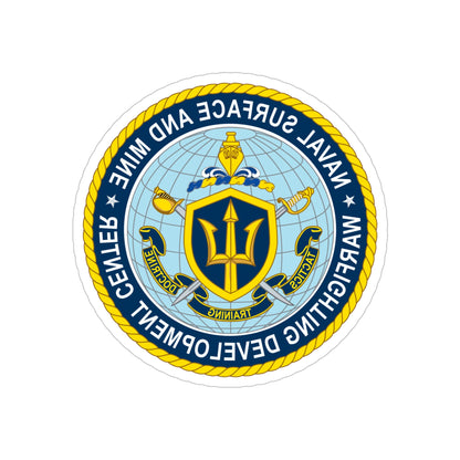 Naval Surface & Mine Warfighting Dev Center (U.S. Navy) REVERSE PRINT Transparent STICKER-5" × 5"-The Sticker Space