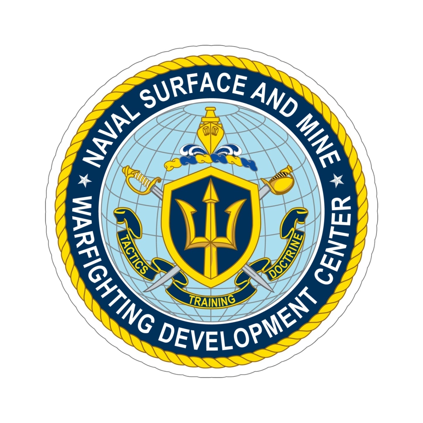 Naval Surface & Mine Warfighting Dev Center (U.S. Navy) STICKER Vinyl Die-Cut Decal-6 Inch-The Sticker Space