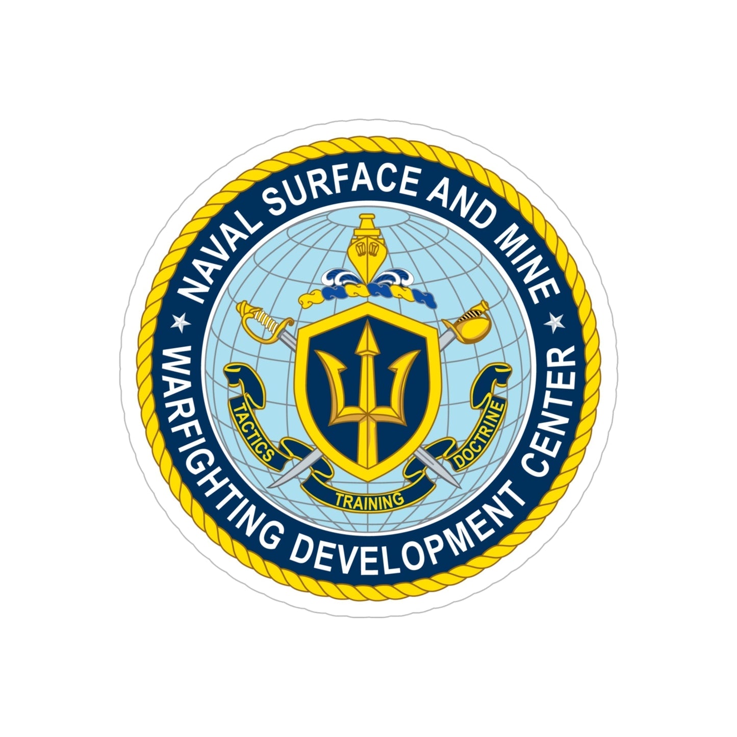 Naval Surface & Mine Warfighting Dev Center (U.S. Navy) Transparent STICKER Die-Cut Vinyl Decal-6 Inch-The Sticker Space