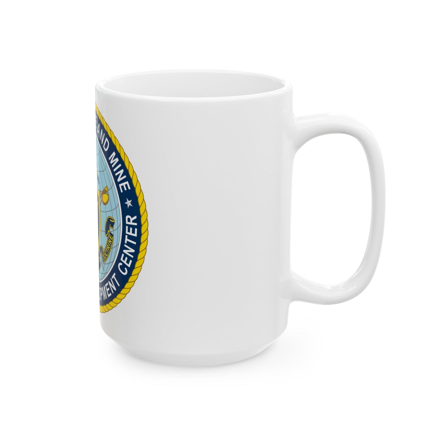 Naval Surface & Mine Warfighting Dev Center (U.S. Navy) White Coffee Mug-The Sticker Space