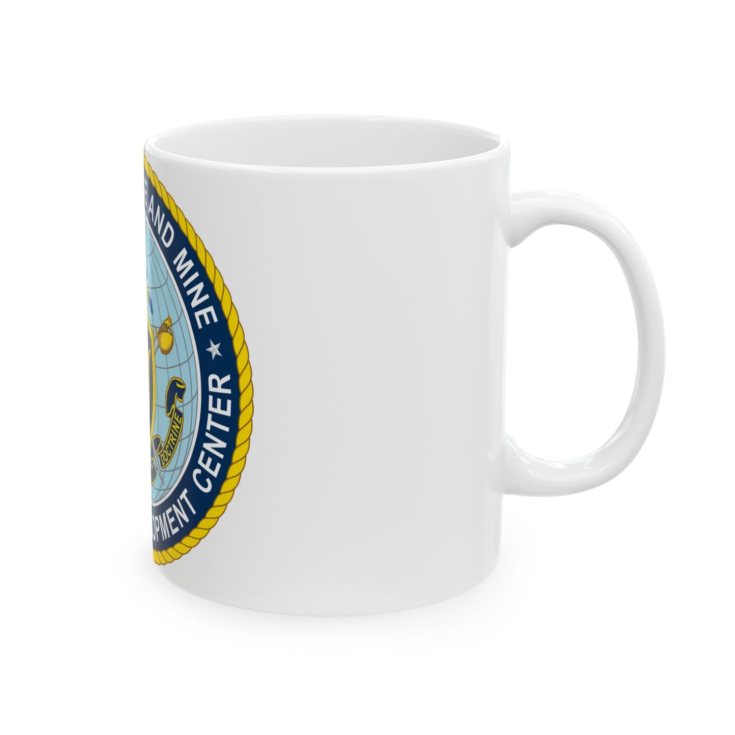 Naval Surface & Mine Warfighting Dev Center (U.S. Navy) White Coffee Mug-The Sticker Space