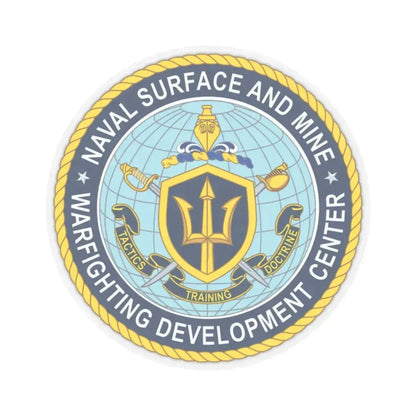 Naval Surface & Mine Warfighting Dev Center (U.S. Navy) STICKER Vinyl Kiss-Cut Decal 2 Inch Transparent - The Sticker Space