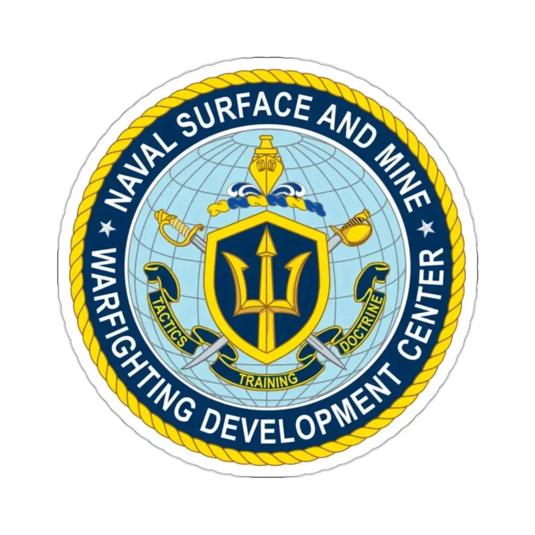 Naval Surface & Mine Warfighting Dev Center (U.S. Navy) STICKER Vinyl Kiss-Cut Decal 2 Inch White - The Sticker Space