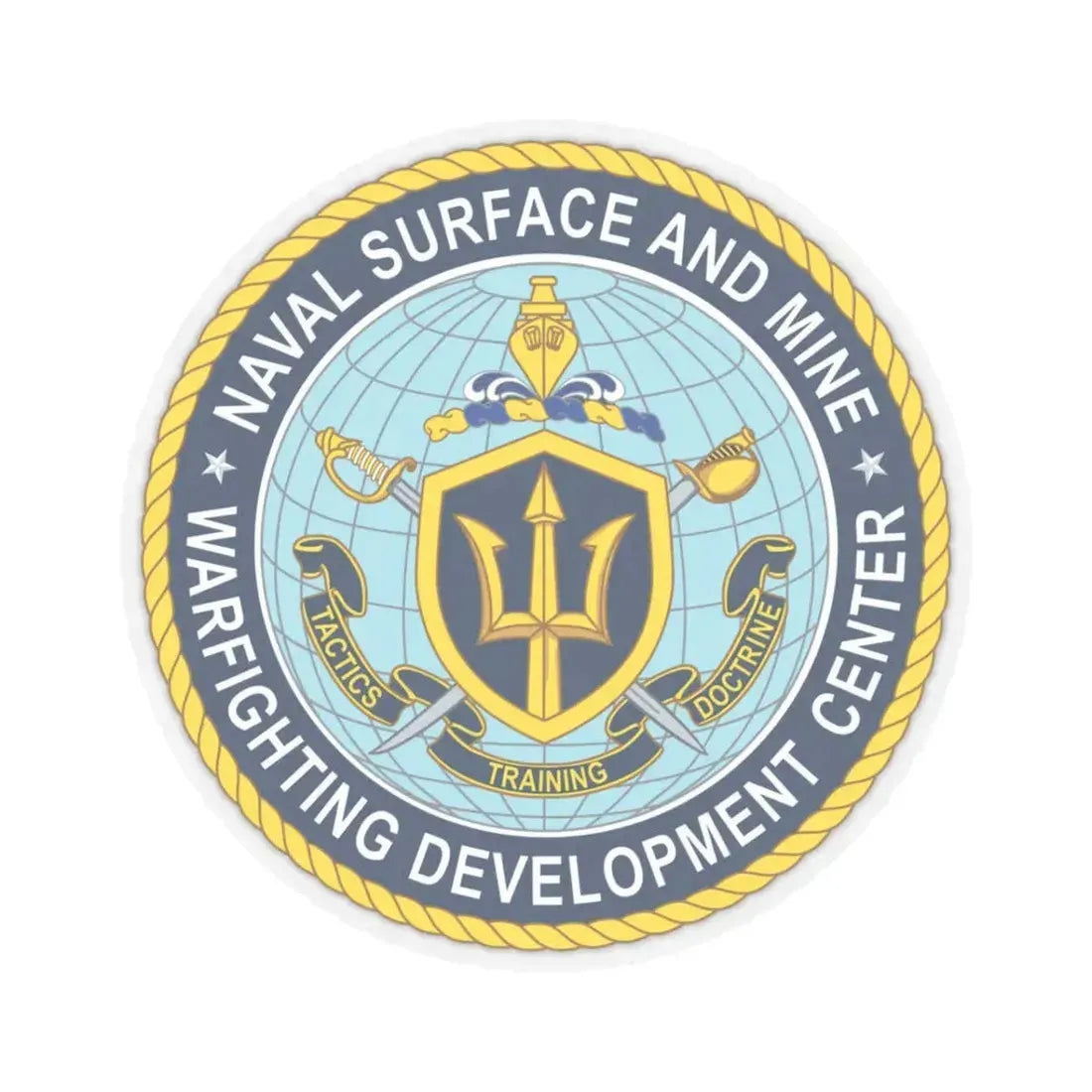 Naval Surface & Mine Warfighting Dev Center (U.S. Navy) STICKER Vinyl Kiss-Cut Decal 3 Inch Transparent - The Sticker Space