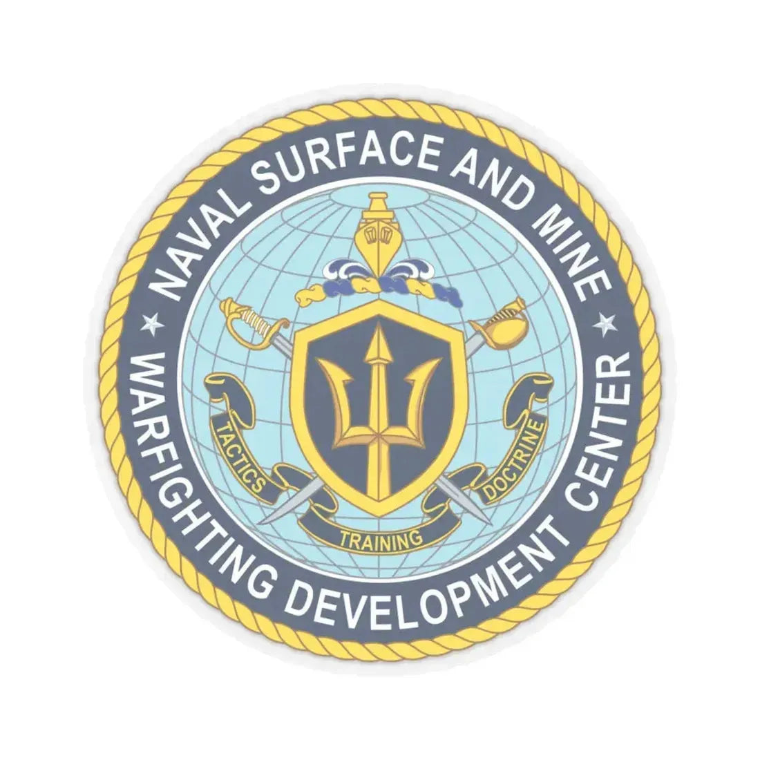 Naval Surface & Mine Warfighting Dev Center (U.S. Navy) STICKER Vinyl Kiss-Cut Decal 4 Inch Transparent - The Sticker Space
