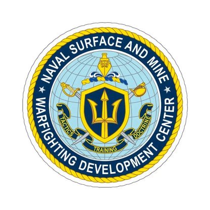 Naval Surface & Mine Warfighting Dev Center (U.S. Navy) STICKER Vinyl Kiss-Cut Decal 6 Inch White - The Sticker Space