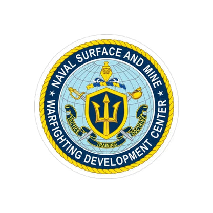 Naval Surface & Mine Warfighting Dev Center (U.S. Navy) Transparent STICKER Die-Cut Vinyl Decal 2 Inch Transparent - The Sticker Space