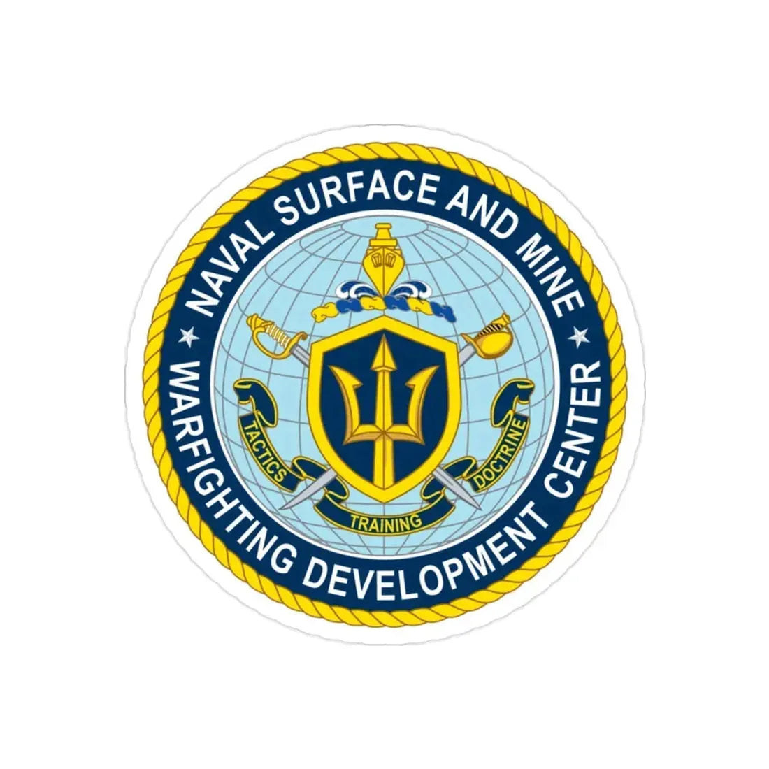 Naval Surface & Mine Warfighting Dev Center (U.S. Navy) Transparent STICKER Die-Cut Vinyl Decal 2 Inch Transparent - The Sticker Space