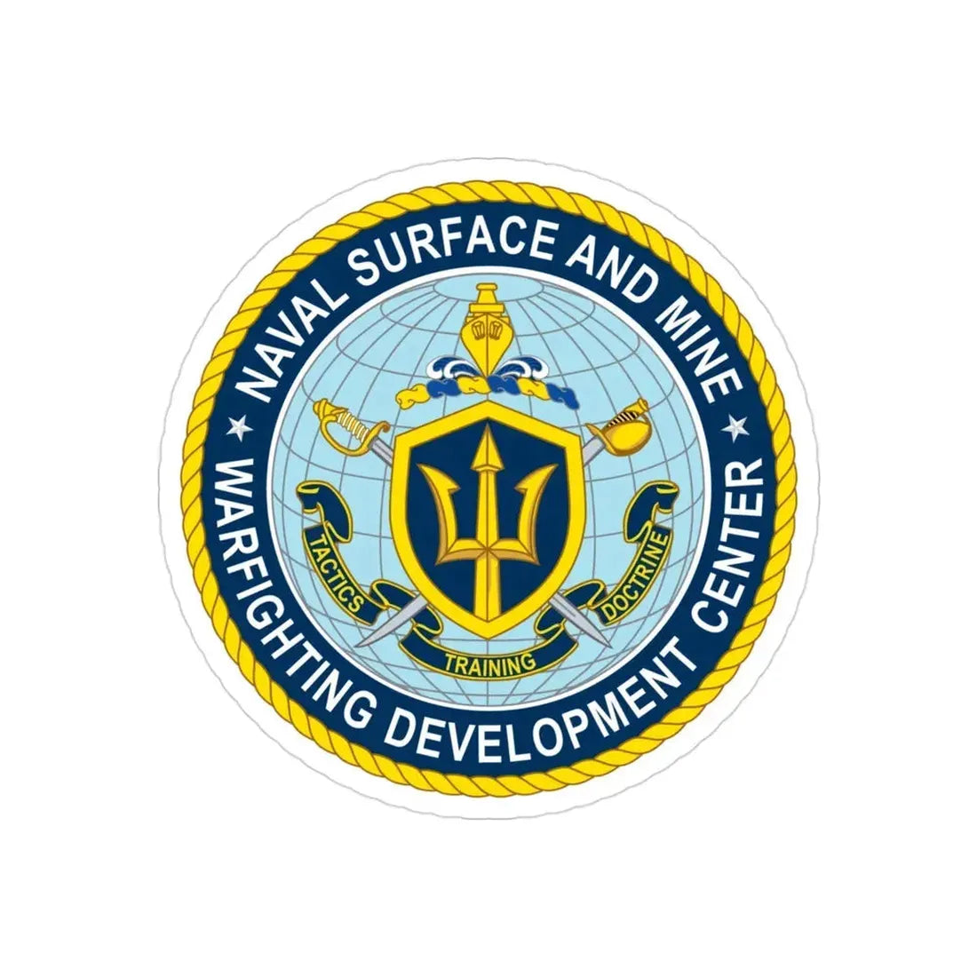 Naval Surface & Mine Warfighting Dev Center (U.S. Navy) Transparent STICKER Die-Cut Vinyl Decal 3 Inch Transparent - The Sticker Space