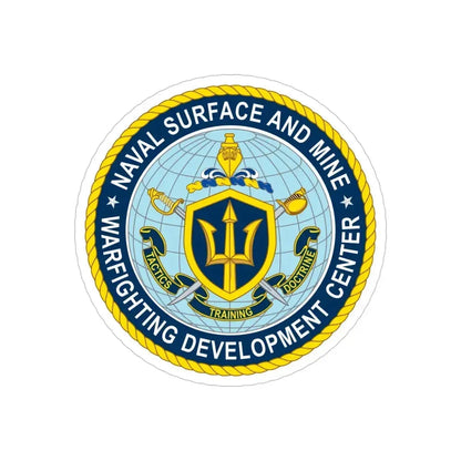 Naval Surface & Mine Warfighting Dev Center (U.S. Navy) Transparent STICKER Die-Cut Vinyl Decal 4 Inch Transparent - The Sticker Space
