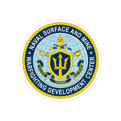 Naval Surface & Mine Warfighting Dev Center (U.S. Navy) Transparent STICKER Die-Cut Vinyl Decal 4 Inch Transparent - The Sticker Space