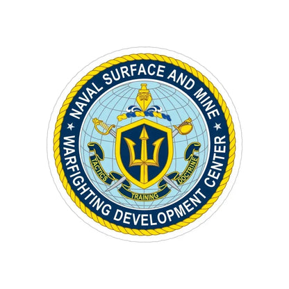 Naval Surface & Mine Warfighting Dev Center (U.S. Navy) Transparent STICKER Die-Cut Vinyl Decal 5 Inch Transparent - The Sticker Space