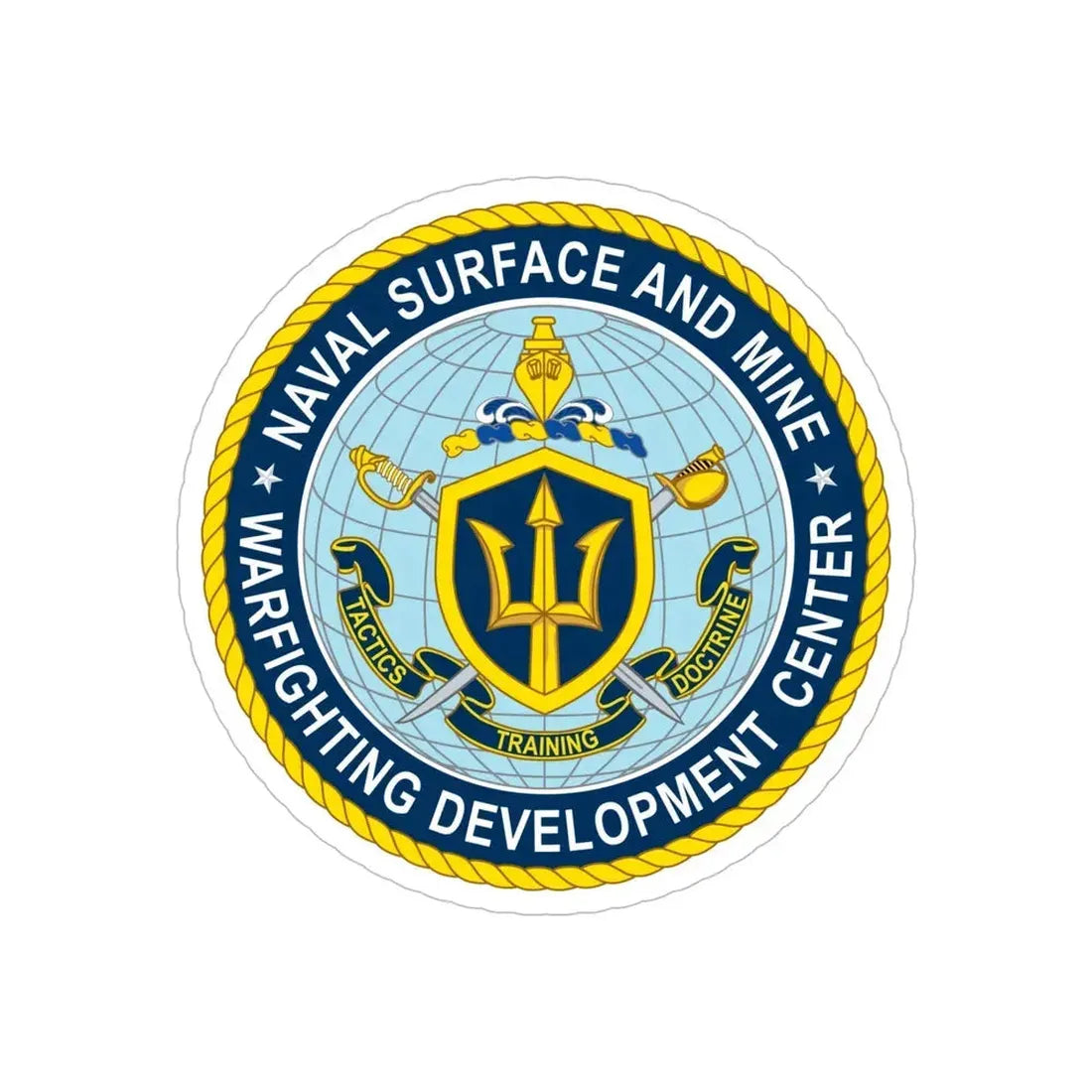Naval Surface & Mine Warfighting Dev Center (U.S. Navy) Transparent STICKER Die-Cut Vinyl Decal 5 Inch Transparent - The Sticker Space