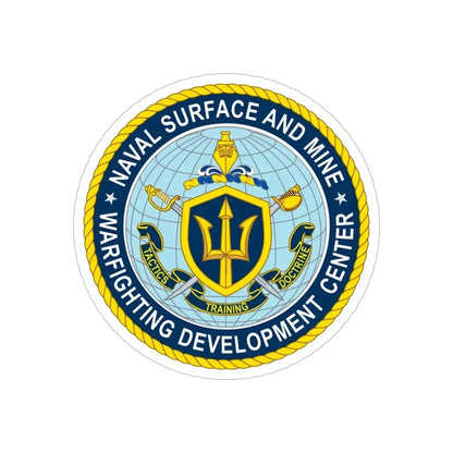 Naval Surface & Mine Warfighting Dev Center (U.S. Navy) Transparent STICKER Die-Cut Vinyl Decal 5 Inch Transparent - The Sticker Space