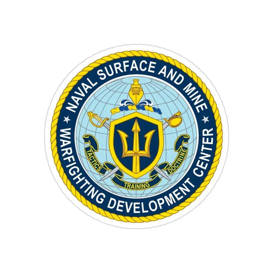 Naval Surface & Mine Warfighting Dev Center (U.S. Navy) Transparent STICKER Die-Cut Vinyl Decal 6 Inch Transparent - The Sticker Space