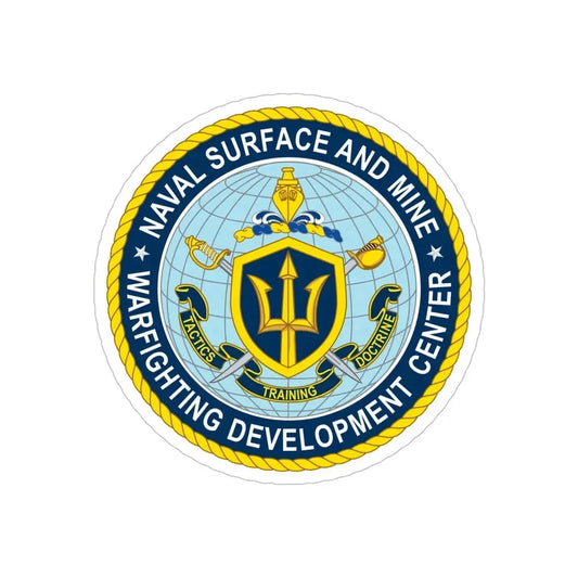 Naval Surface & Mine Warfighting Dev Center (U.S. Navy) Transparent STICKER Die-Cut Vinyl Decal 6 Inch Transparent - The Sticker Space