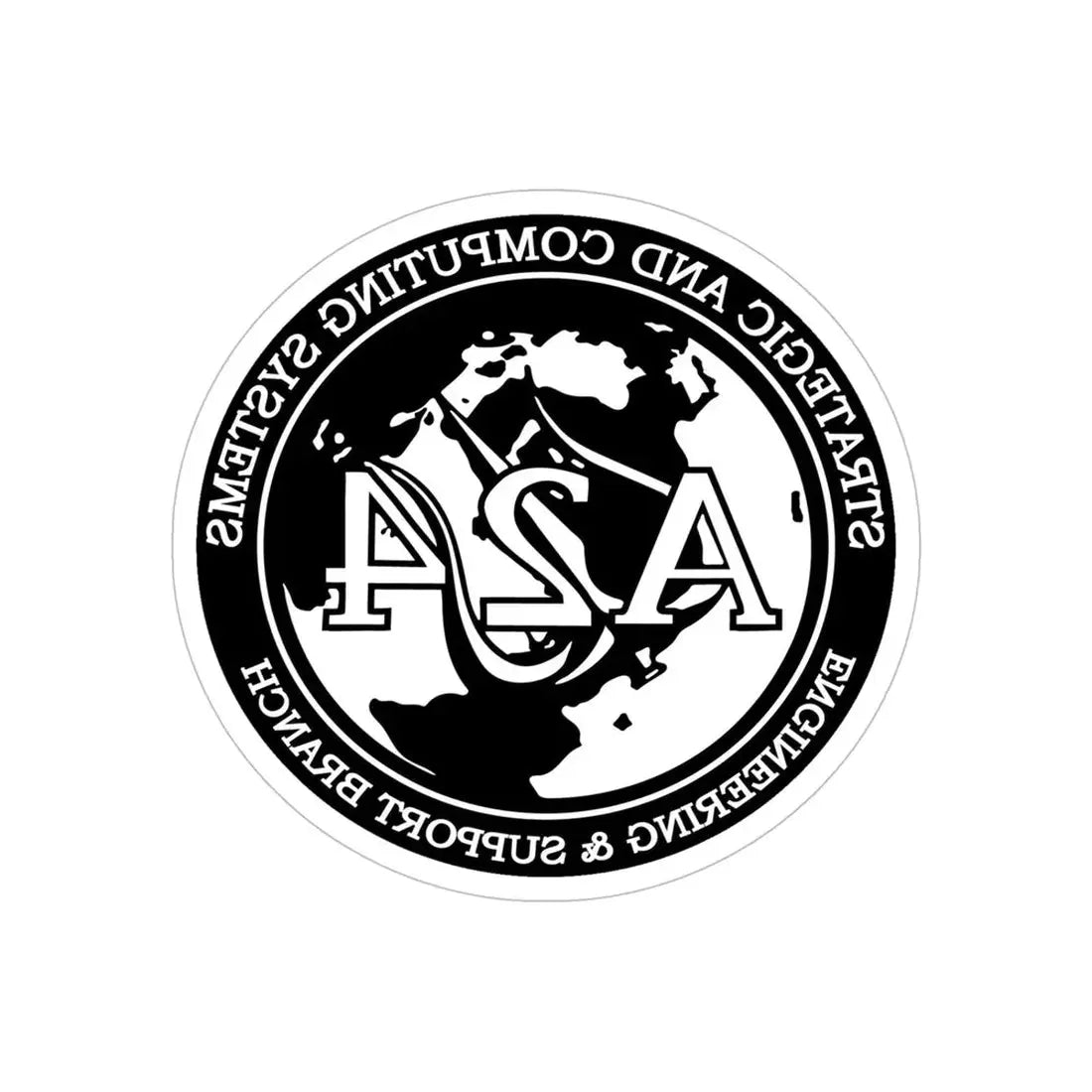 Naval Surface Warefare Ctr (U.S. Navy) REVERSE PRINT Transparent Die-Cut STICKER - The Sticker Space