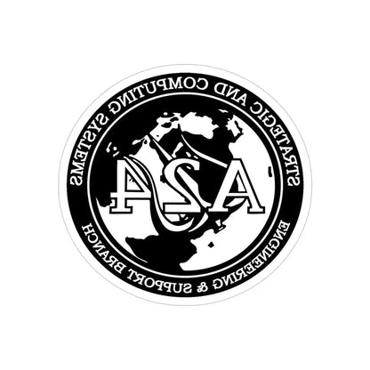 Naval Surface Warefare Ctr (U.S. Navy) REVERSE PRINT Transparent Die-Cut STICKER - The Sticker Space