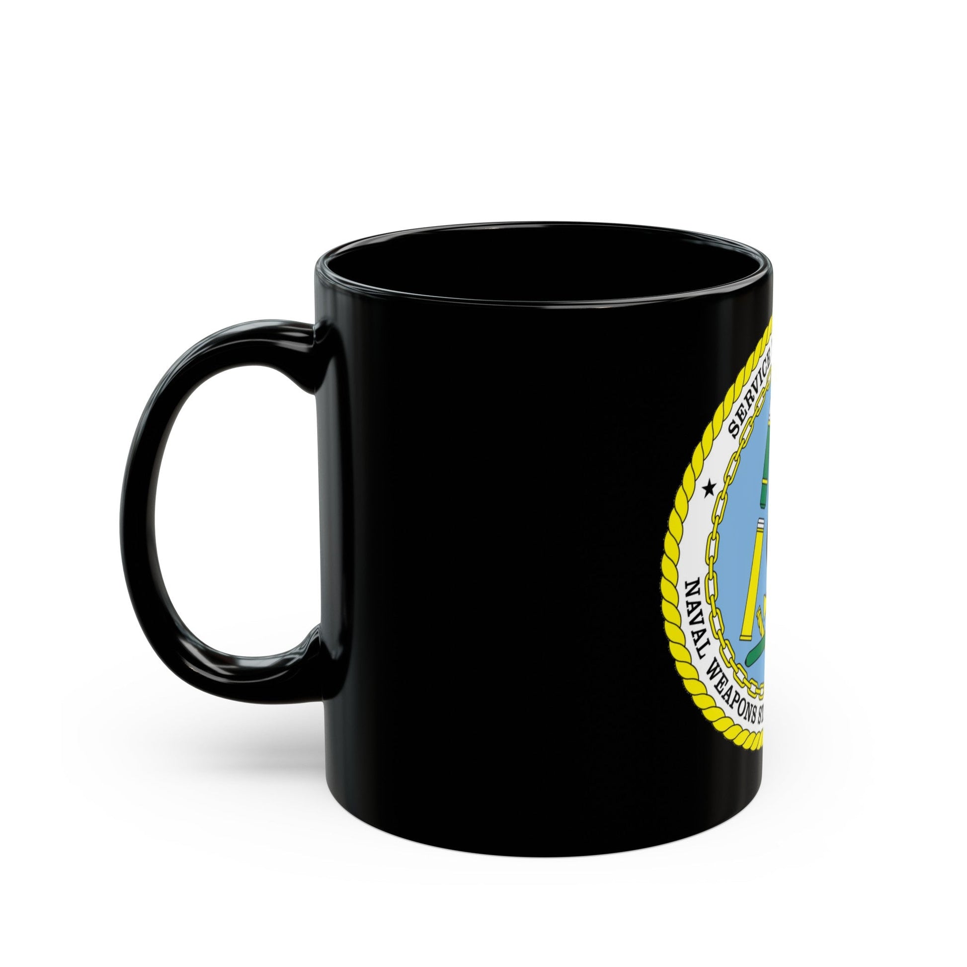 Naval Weapon Station Charleston SC (U.S. Navy) Black Coffee Mug-The Sticker Space