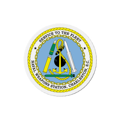 Naval Weapon Station Charleston SC (U.S. Navy) Die-Cut Magnet-3" x 3"-The Sticker Space