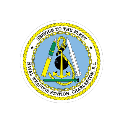 Naval Weapon Station Charleston SC (U.S. Navy) Transparent STICKER Die-Cut Vinyl Decal-4 Inch-The Sticker Space