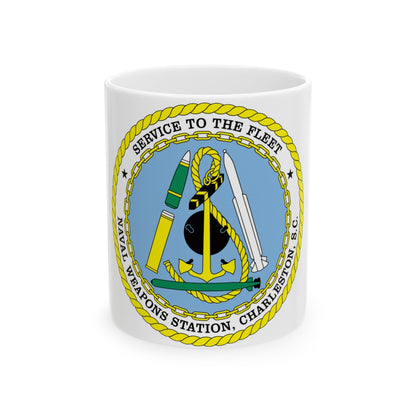 Naval Weapon Station Charleston SC (U.S. Navy) White Coffee Mug-11oz-The Sticker Space