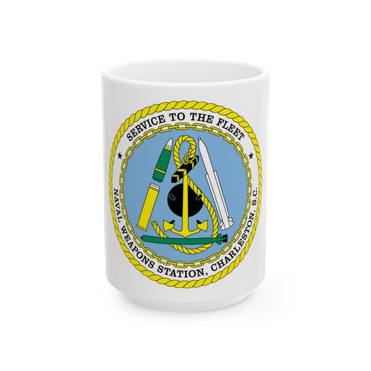 Naval Weapon Station Charleston SC (U.S. Navy) White Coffee Mug-15oz-The Sticker Space