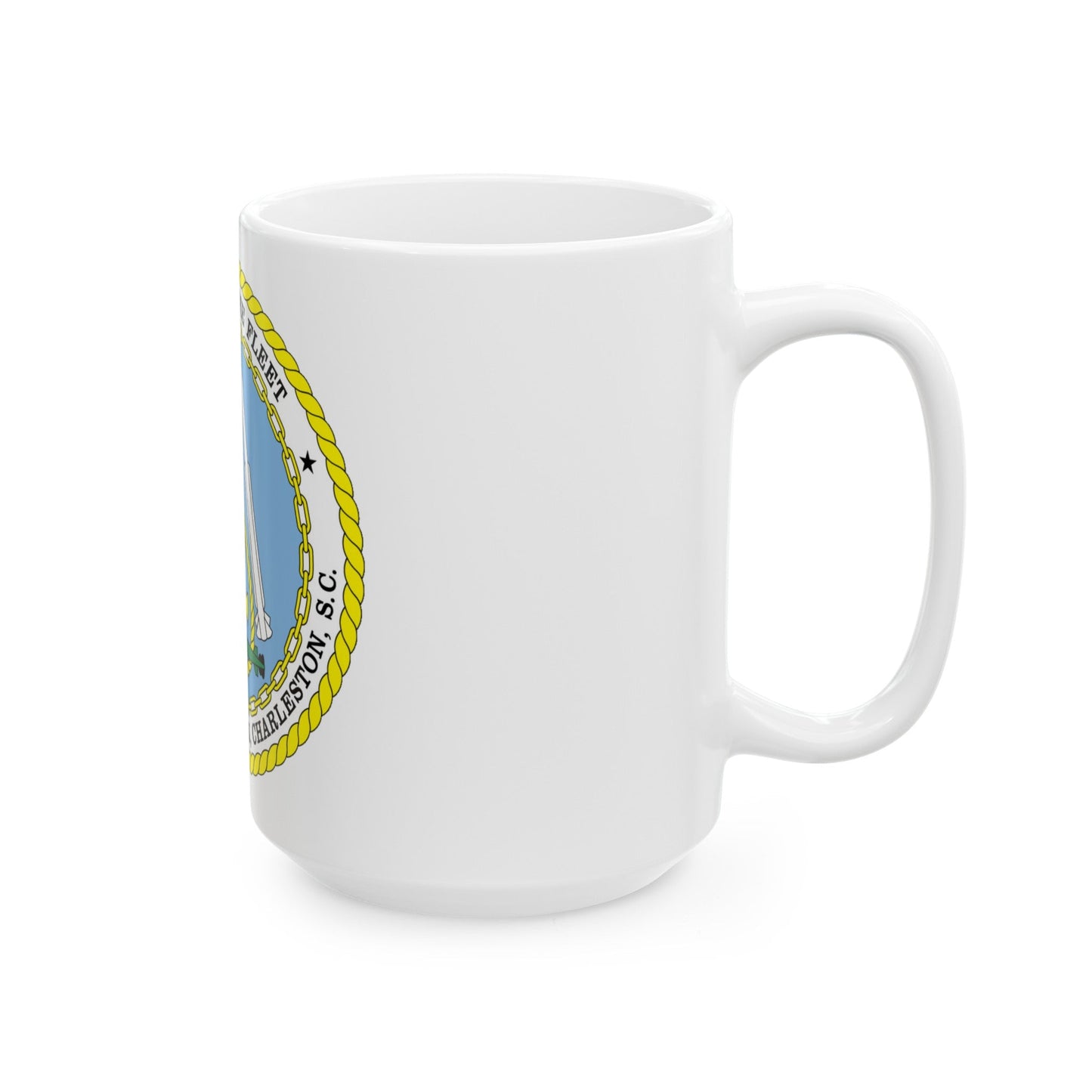 Naval Weapon Station Charleston SC (U.S. Navy) White Coffee Mug-The Sticker Space