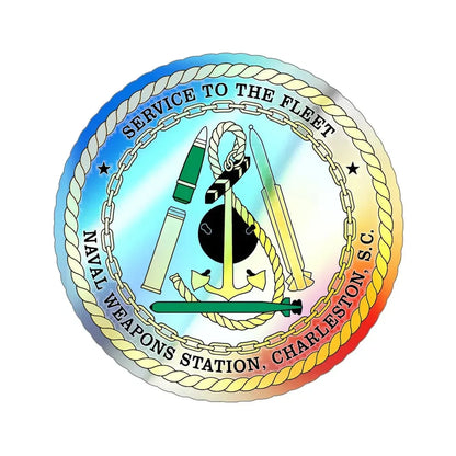 Naval Weapon Station Charleston SC (U.S. Navy) Holographic STICKER Die-Cut Vinyl Decal - The Sticker Space