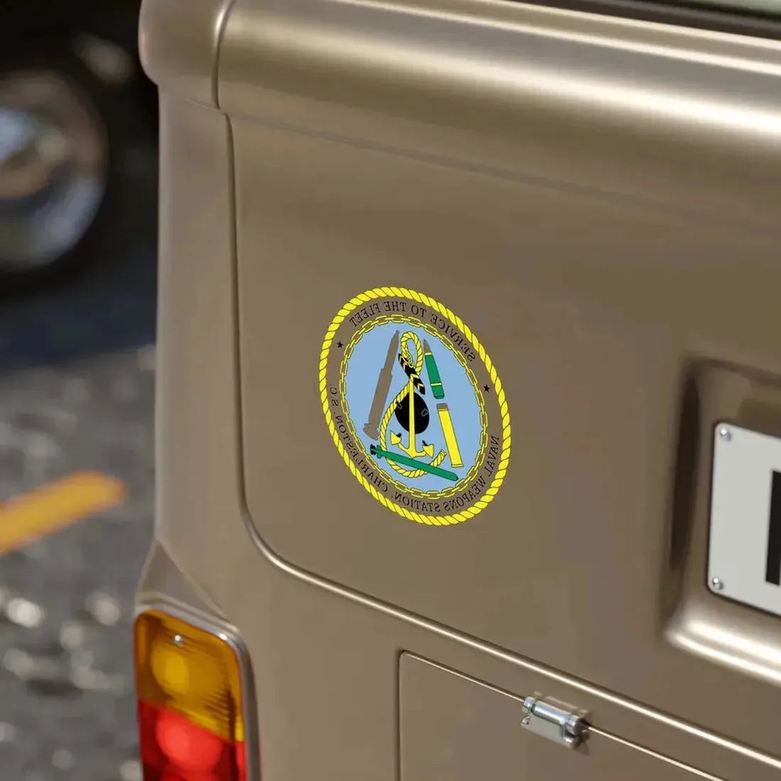 Naval Weapon Station Charleston SC (U.S. Navy) REVERSE PRINT Transparent Die-Cut STICKER - The Sticker Space