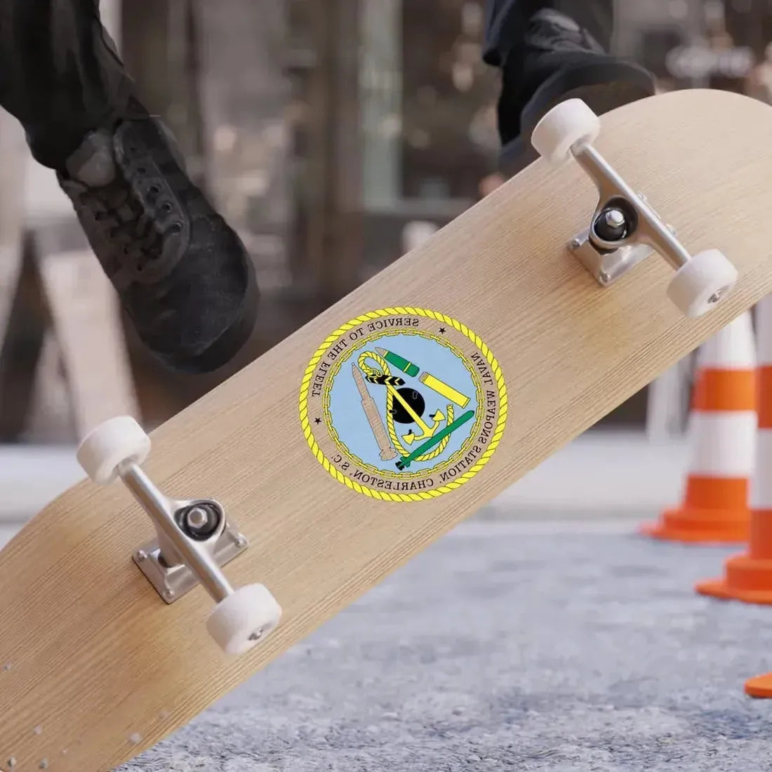 Naval Weapon Station Charleston SC (U.S. Navy) REVERSE PRINT Transparent Die-Cut STICKER - The Sticker Space