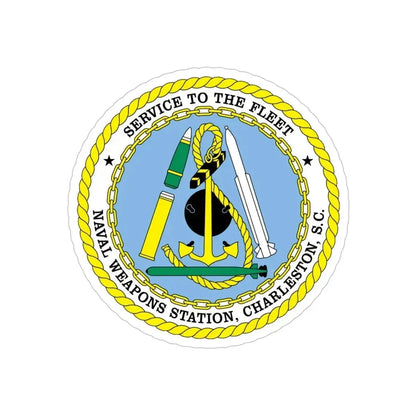 Naval Weapon Station Charleston SC (U.S. Navy) Transparent STICKER Die-Cut Vinyl Decal 5 Inch Transparent - The Sticker Space