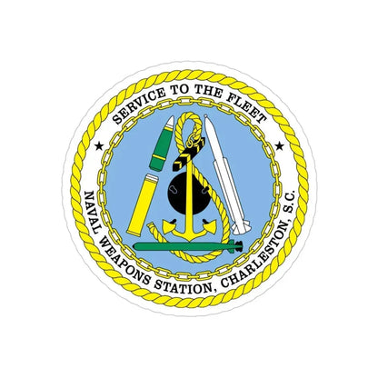 Naval Weapon Station Charleston SC (U.S. Navy) Transparent STICKER Die-Cut Vinyl Decal 5 Inch Transparent - The Sticker Space