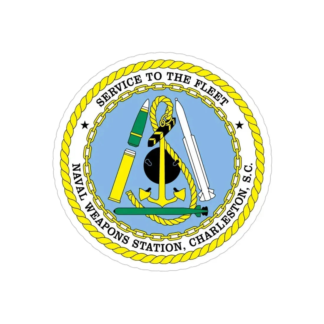 Naval Weapon Station Charleston SC (U.S. Navy) Transparent STICKER Die-Cut Vinyl Decal - The Sticker Space