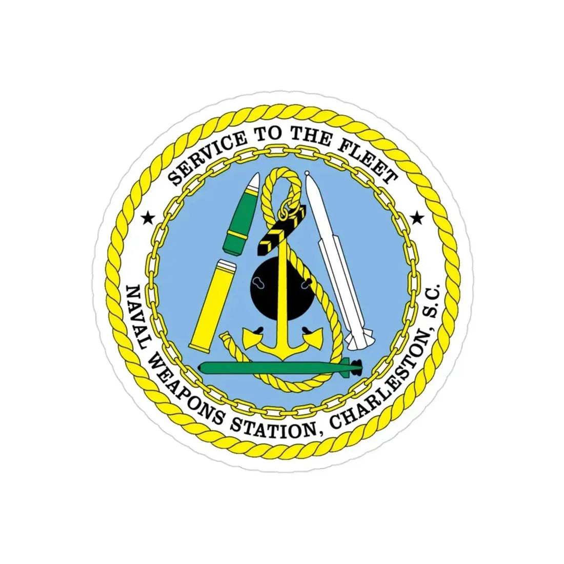 Naval Weapon Station Charleston SC (U.S. Navy) Transparent STICKER Die-Cut Vinyl Decal - The Sticker Space