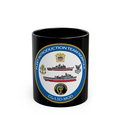 NAVSEA Fit Norfolk (U.S. Navy) Black Coffee Mug-11oz-The Sticker Space