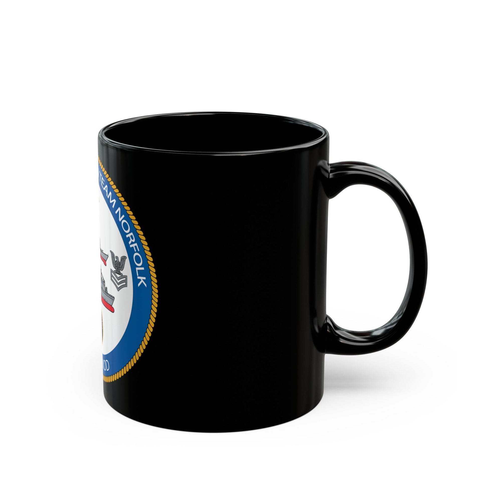 NAVSEA Fit Norfolk (U.S. Navy) Black Coffee Mug-The Sticker Space