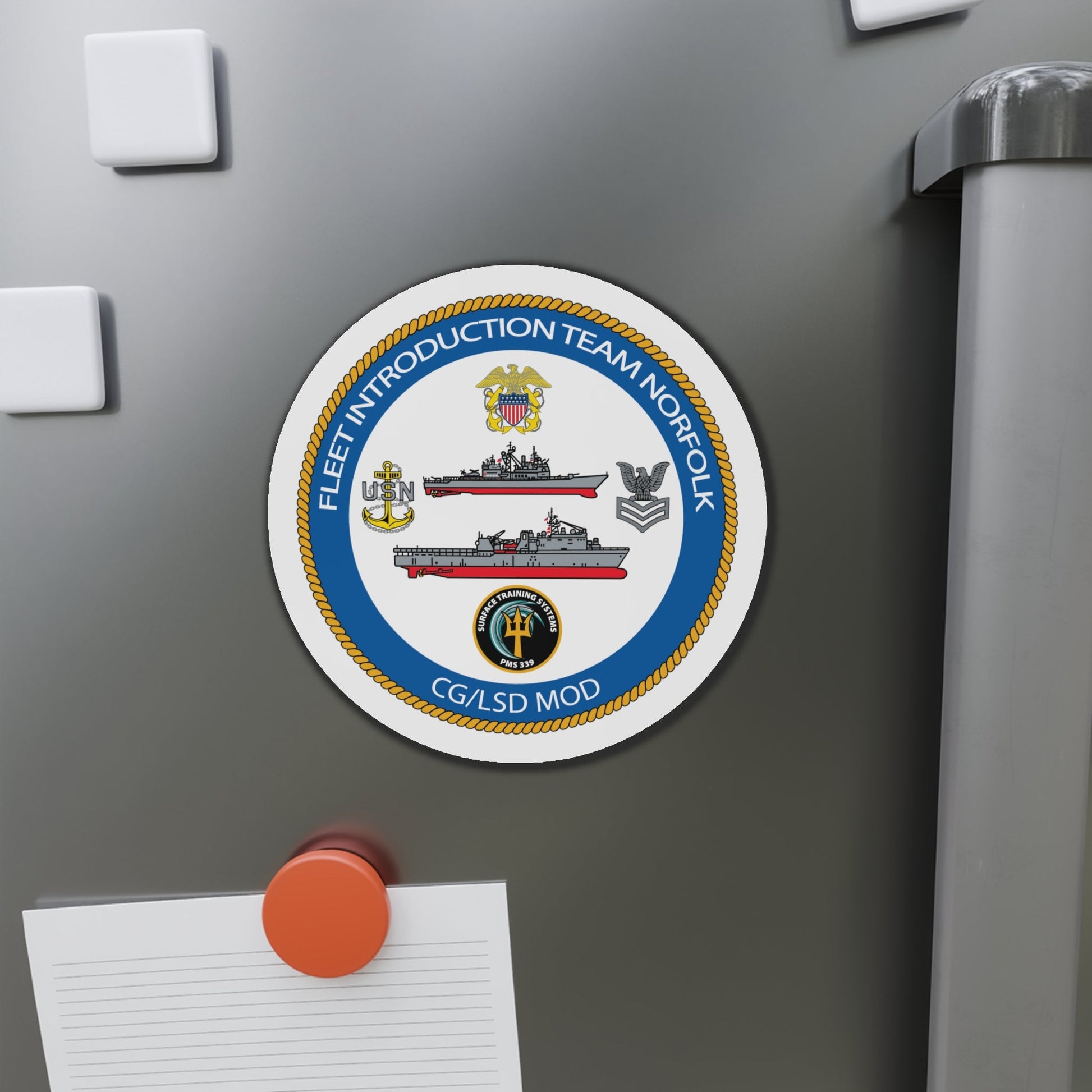 NAVSEA Fit Norfolk (U.S. Navy) Die-Cut Magnet-The Sticker Space