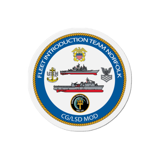 NAVSEA Fit Norfolk (U.S. Navy) Die-Cut Magnet-2" x 2"-The Sticker Space