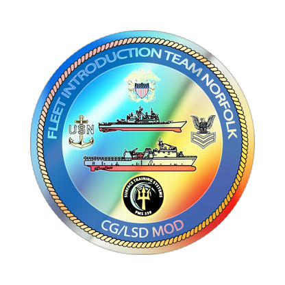 NAVSEA Fit Norfolk (U.S. Navy) Holographic STICKER Die-Cut Vinyl Decal-2 Inch-The Sticker Space