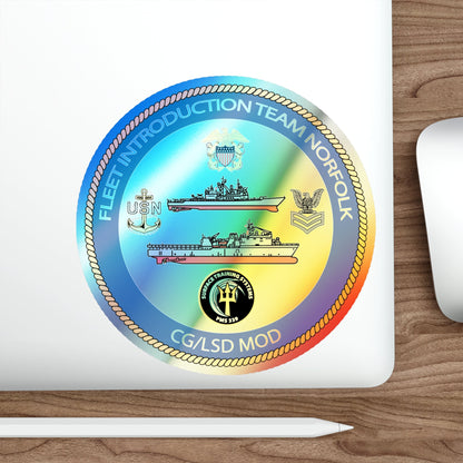 NAVSEA Fit Norfolk (U.S. Navy) Holographic STICKER Die-Cut Vinyl Decal-The Sticker Space