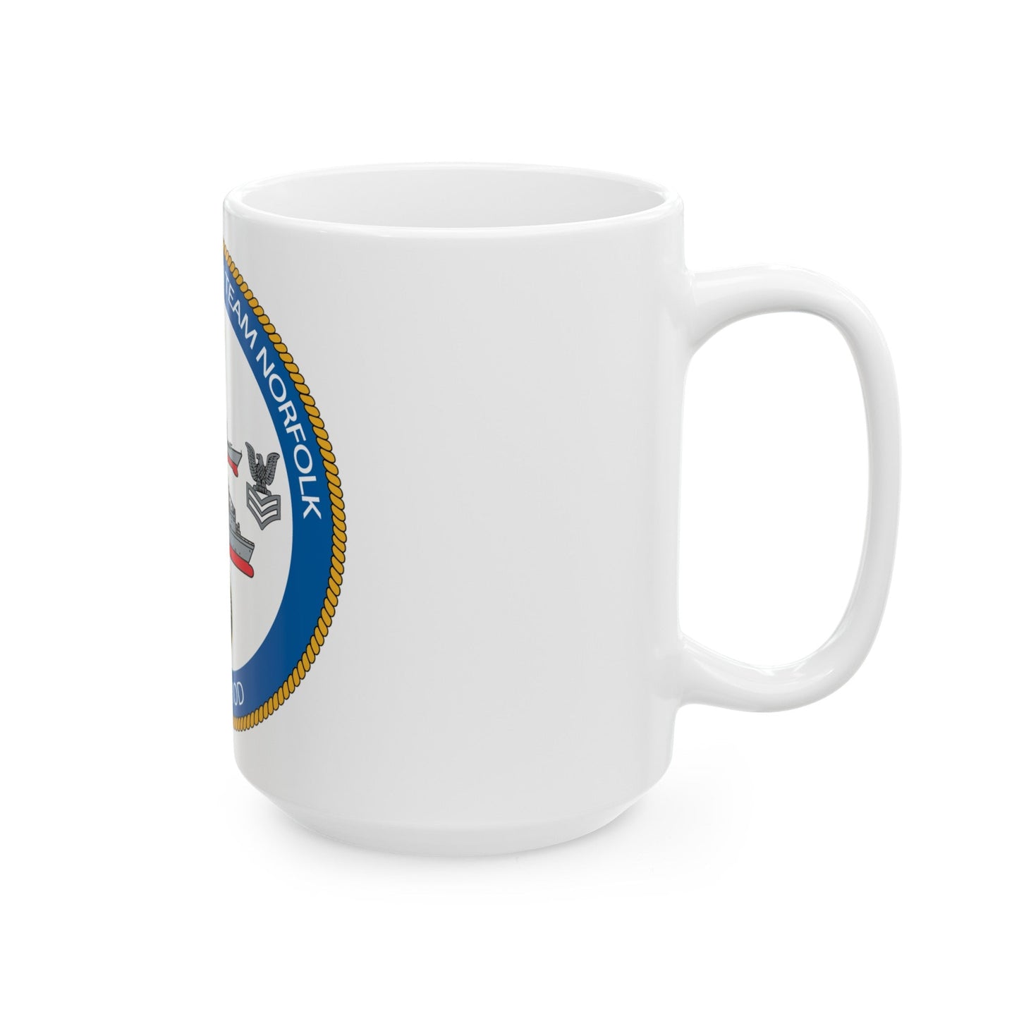 NAVSEA Fit Norfolk (U.S. Navy) White Coffee Mug-The Sticker Space