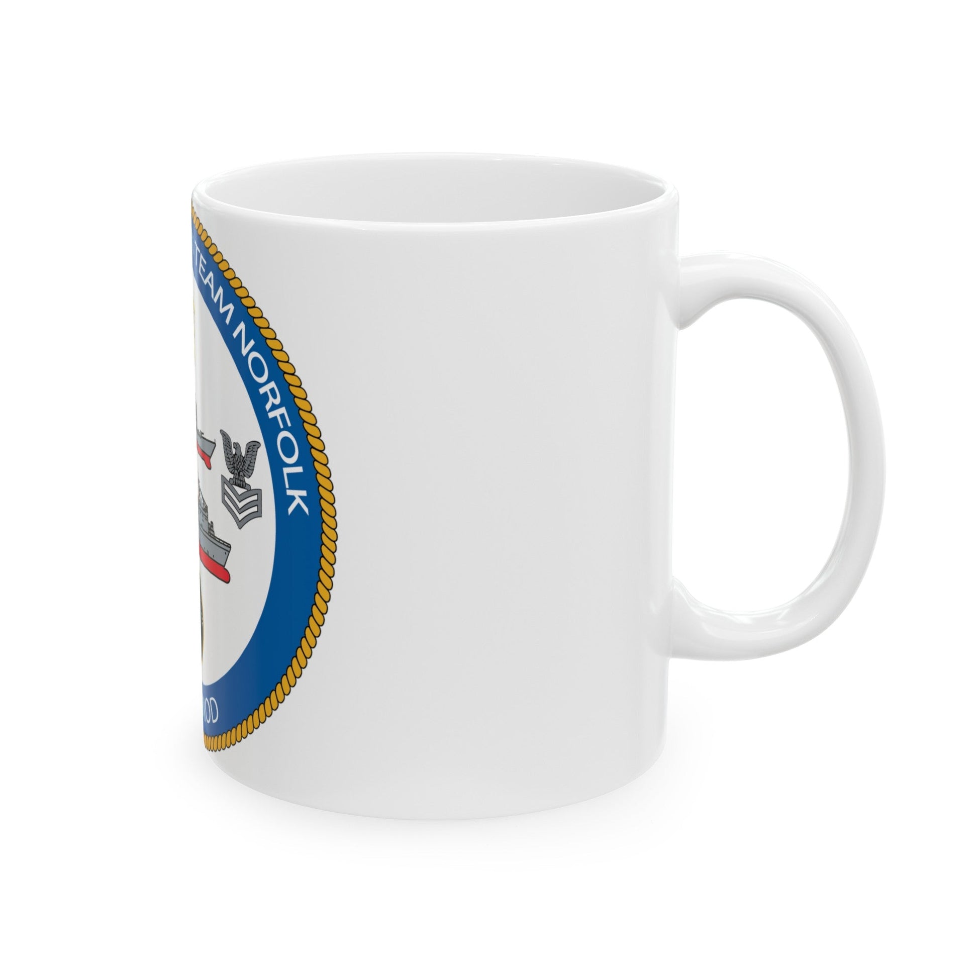 NAVSEA Fit Norfolk (U.S. Navy) White Coffee Mug-The Sticker Space