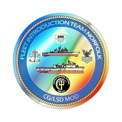 NAVSEA Fit Norfolk (U.S. Navy) Holographic STICKER Die-Cut Vinyl Decal - The Sticker Space