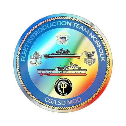NAVSEA Fit Norfolk (U.S. Navy) Holographic STICKER Die-Cut Vinyl Decal - The Sticker Space