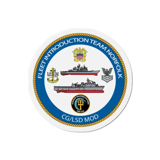 NAVSEA Fit Norfolk (U.S. Navy) Refrigerator Magnet 2 Inch - The Sticker Space