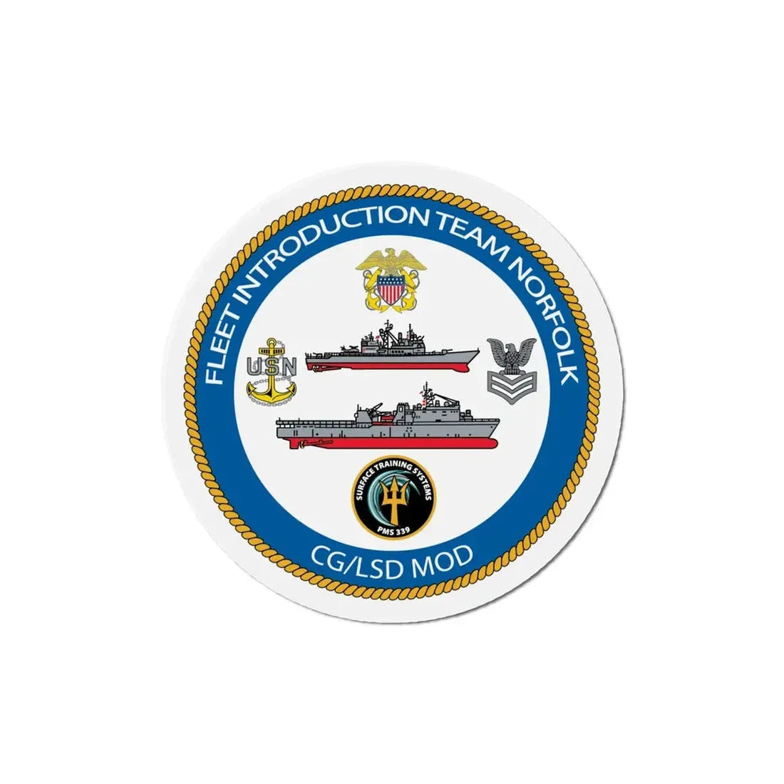 NAVSEA Fit Norfolk (U.S. Navy) Refrigerator Magnet - The Sticker Space