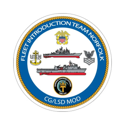 NAVSEA Fit Norfolk (U.S. Navy) STICKER Vinyl Kiss-Cut Decal 2 Inch White - The Sticker Space