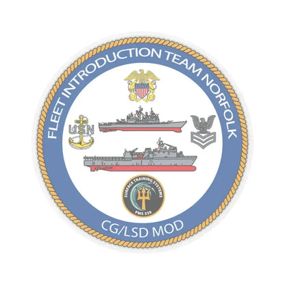 NAVSEA Fit Norfolk (U.S. Navy) STICKER Vinyl Kiss-Cut Decal 3 Inch Transparent - The Sticker Space
